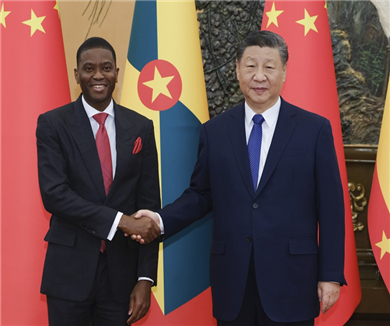 习近平会见格林纳达总理
