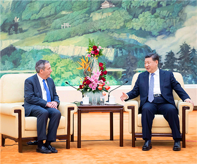 习近平会见美国哈佛大学校长