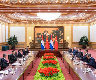 习近平会见荷兰首相