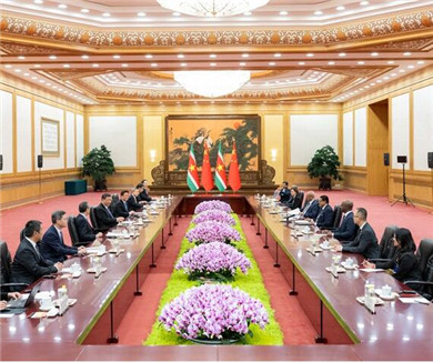 习近平同苏里南总统会谈